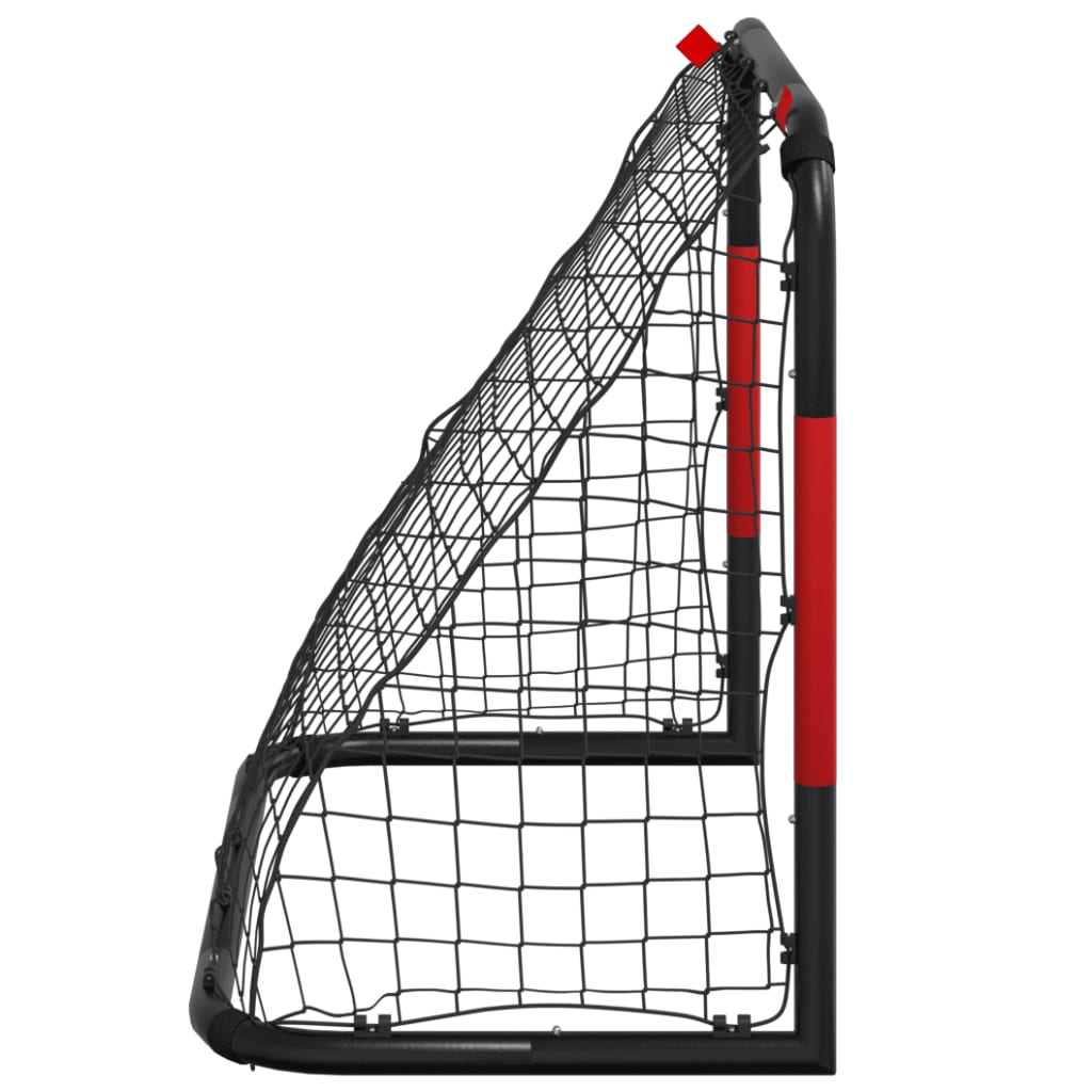 vidaXL Fußballtor mit Netz Rot und Schwarz 90x48x71 cm Stahl