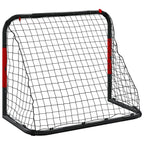 vidaXL Fußballtor mit Netz Rot und Schwarz 90x48x71 cm Stahl