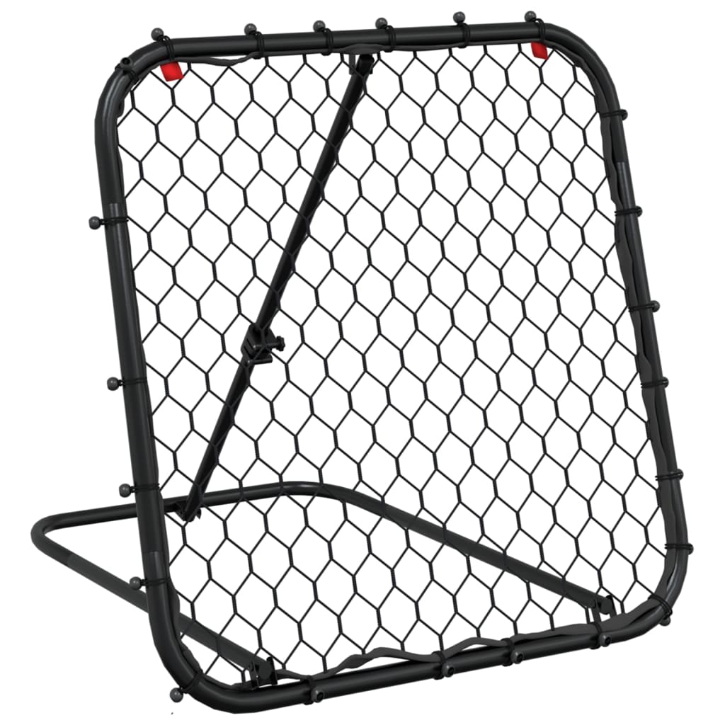 vidaXL Fußball-Rebounder Verstellbar Schwarz 84x73x60-80 cm Stahl