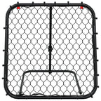 vidaXL Fußball-Rebounder Verstellbar Schwarz 84x73x60-80 cm Stahl