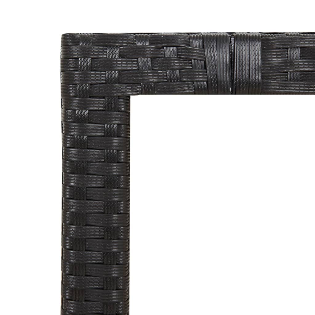 vidaXL 3-tlg. Bistro-Set mit Kissen Schwarz Poly Rattan und Akazie