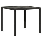 vidaXL 3-tlg. Bistro-Set mit Kissen Schwarz Poly Rattan