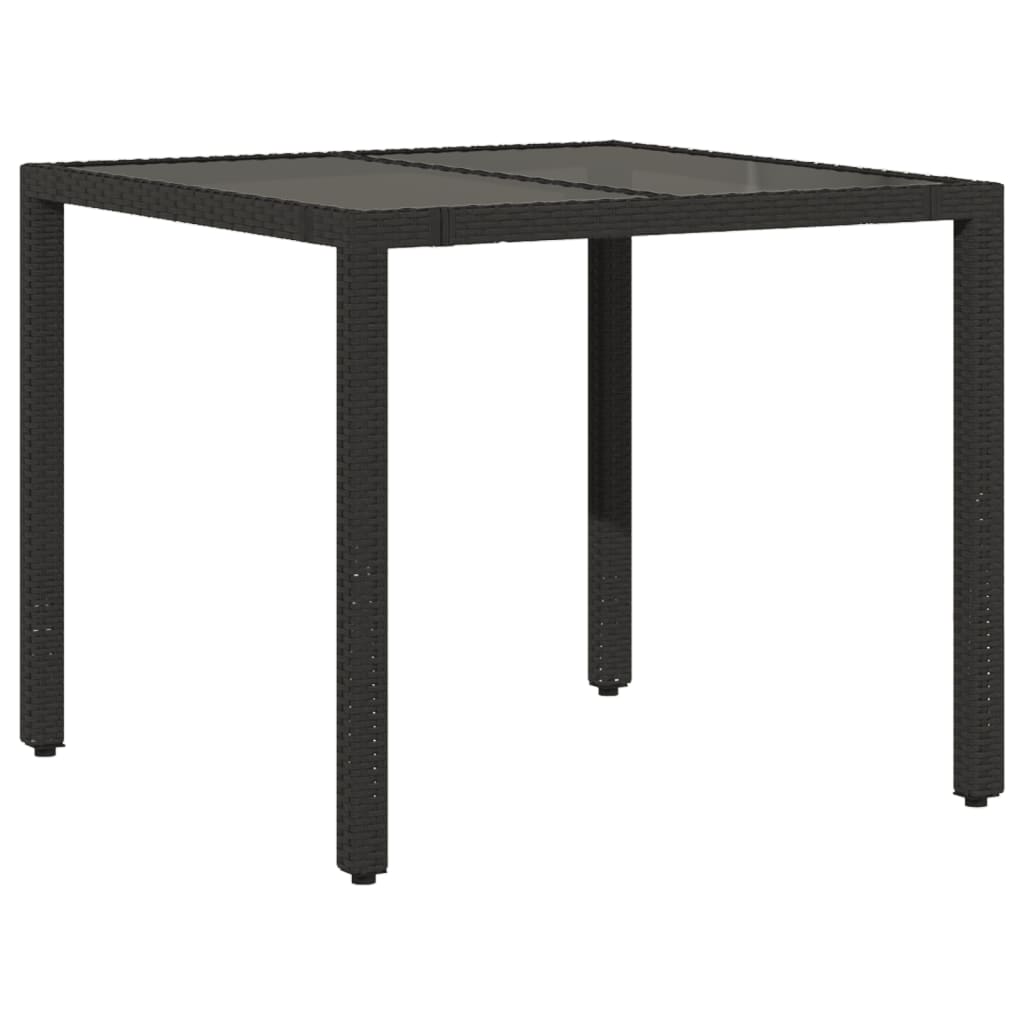 vidaXL 3-tlg. Bistro-Set mit Kissen Schwarz Poly Rattan