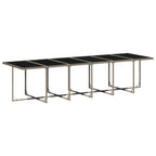 vidaXL 13-teiliges Garten-Ess-Set mit Kissen, grau, Polyrattan