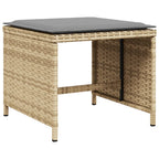 vidaXL 15-tlg. Garten-Essgruppe mit Kissen Beigemischung Poly Rattan