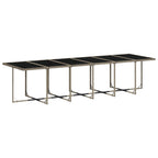vidaXL 17-teiliges Garten-Ess-Set mit Kissen, grau, Polyrattan