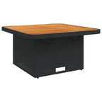 vidaXL 3-tlg. Garten-Essgruppe mit Kissen Schwarz Poly Rattan