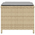 vidaXL Gartenhocker mit Kissen 4 Stk. Beigemischung Poly Rattan