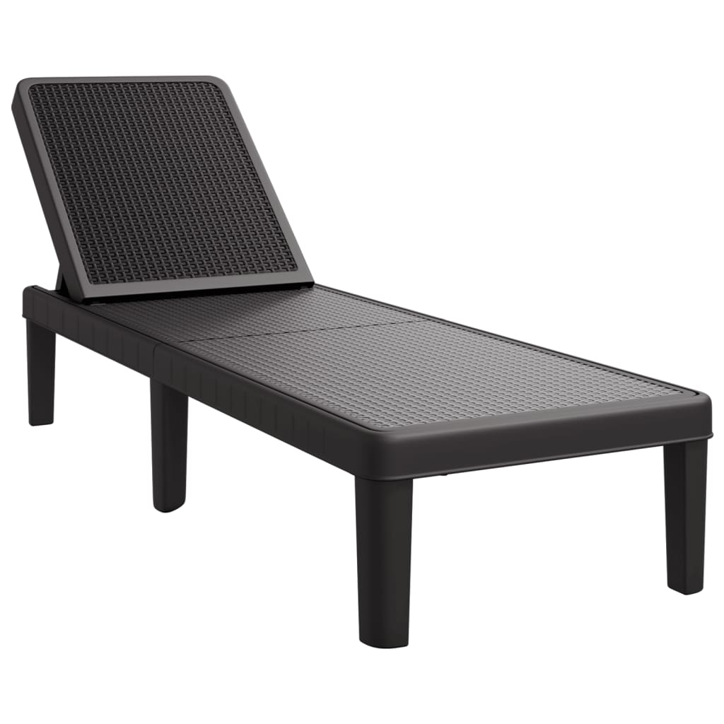 vidaXL 4-fach Verstellbare Sonnenliege 155,5x57x28 cm Polypropylen