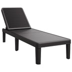 vidaXL 4-fach Verstellbare Sonnenliege 155,5x57x28 cm Polypropylen