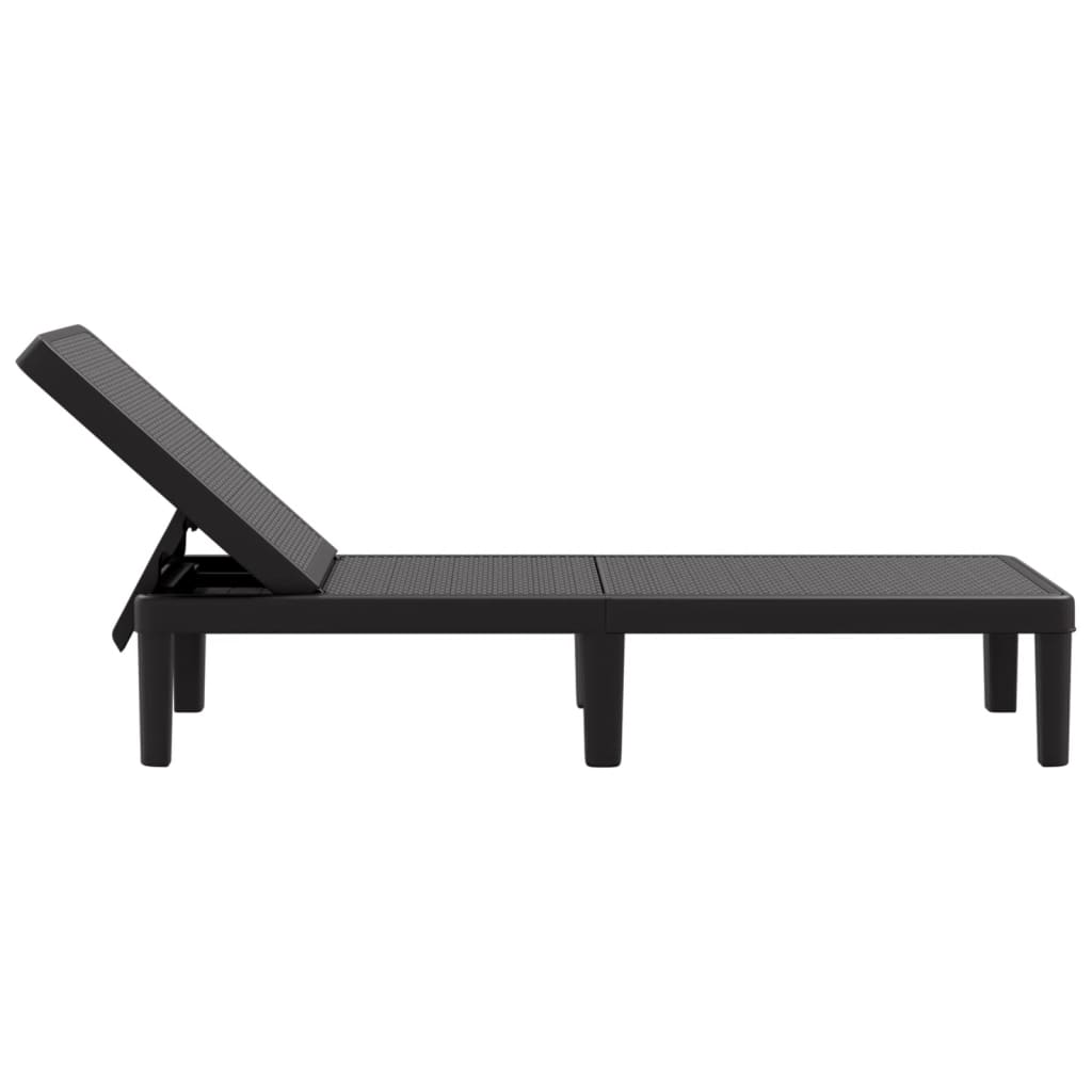 vidaXL 4-fach Verstellbare Sonnenliege 155,5x57x28 cm Polypropylen