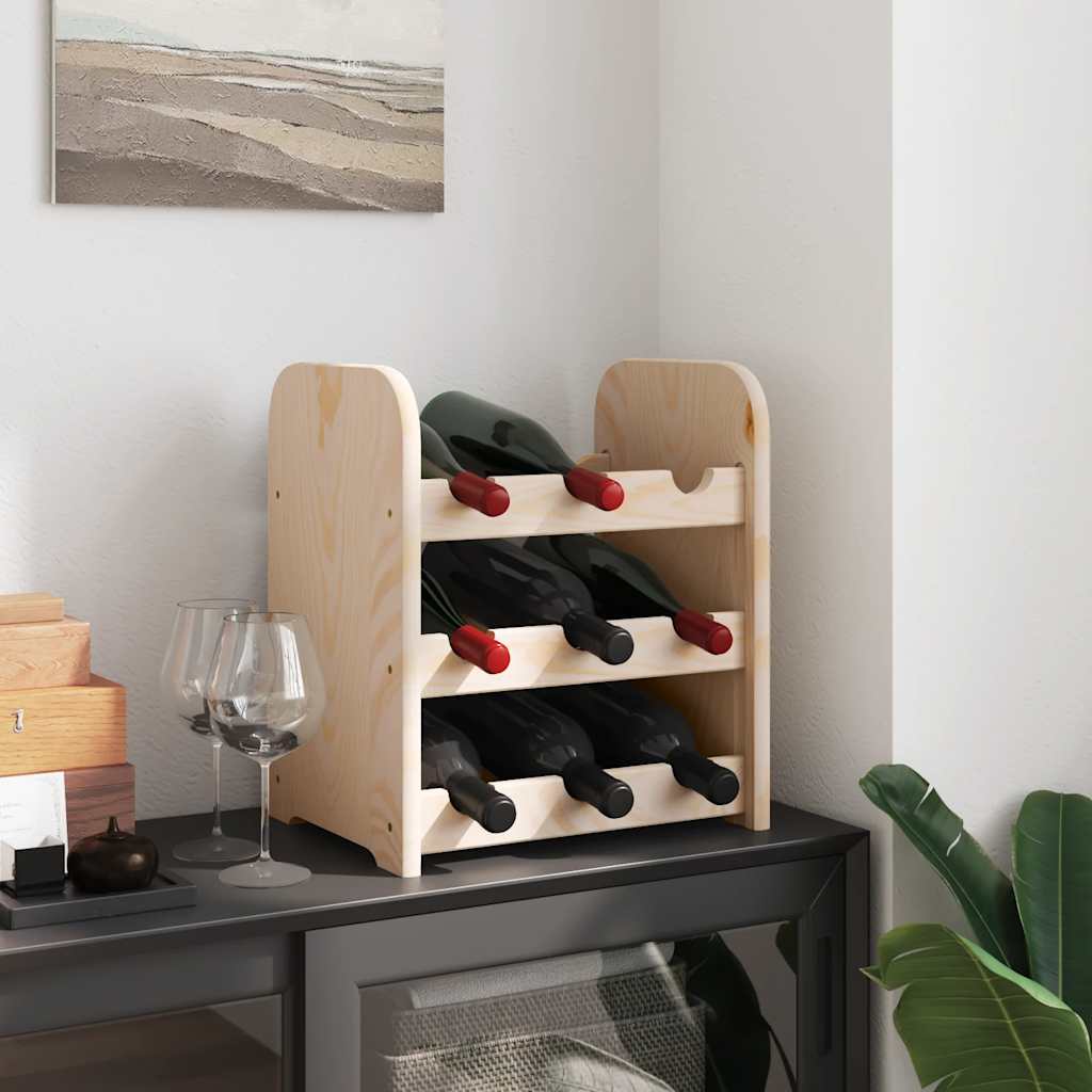 vidaXL Weinregal 33x25x37 cm Massivholz Kiefer