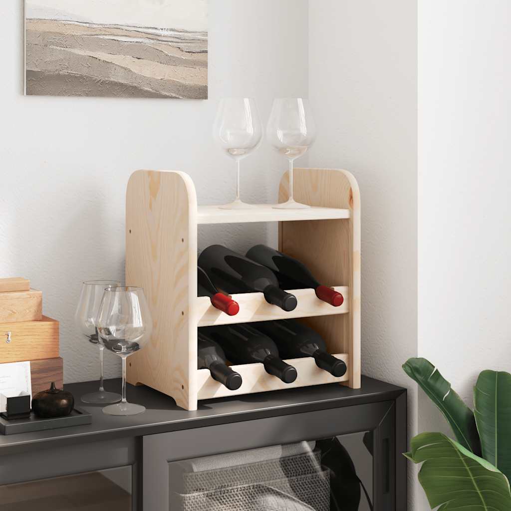 vidaXL Weinregal mit Oberplatte 33x25x37 cm Massivholz Kiefer