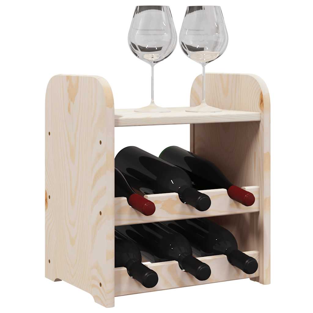 vidaXL Weinregal mit Oberplatte 33x25x37 cm Massivholz Kiefer