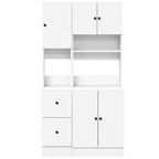 vidaXL Küchenschrank Weiß 95x50x180 cm Holzwerkstoff