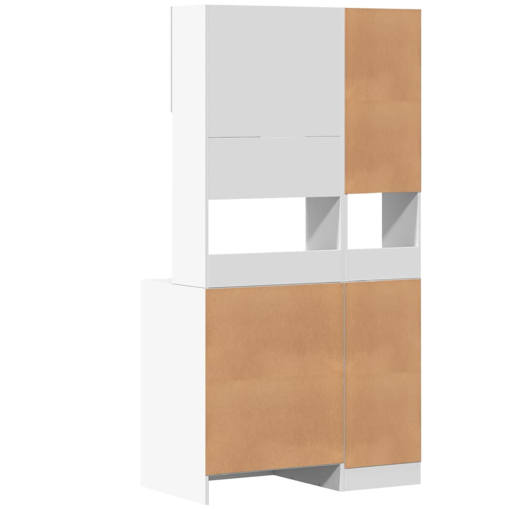 vidaXL Küchenschrank Weiß 95x50x180 cm Holzwerkstoff