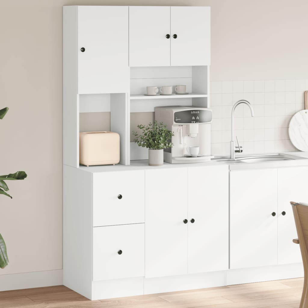 vidaXL Küchenschrank Weiß 95x50x180 cm Holzwerkstoff