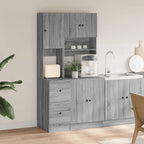 vidaXL Küchenschrank Grau Sonoma 95x50x180 cm Holzwerkstoff