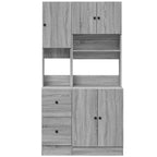 vidaXL Küchenschrank Grau Sonoma 95x50x180 cm Holzwerkstoff