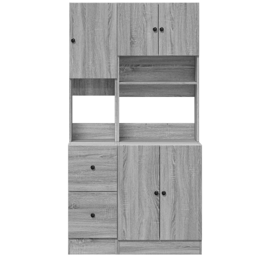 vidaXL Küchenschrank Grau Sonoma 95x50x180 cm Holzwerkstoff