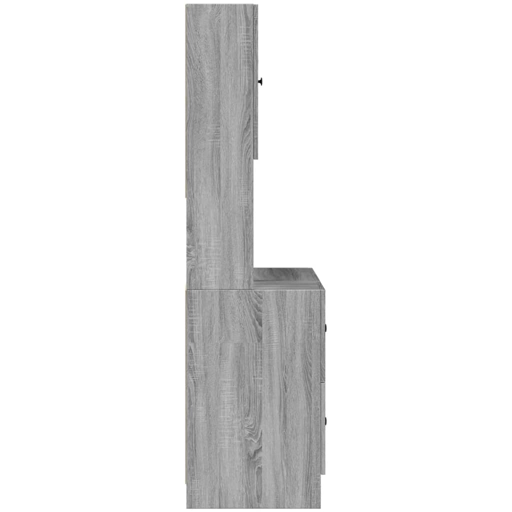 vidaXL Küchenschrank Grau Sonoma 95x50x180 cm Holzwerkstoff