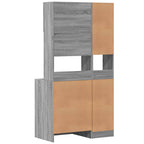 vidaXL Küchenschrank Grau Sonoma 95x50x180 cm Holzwerkstoff