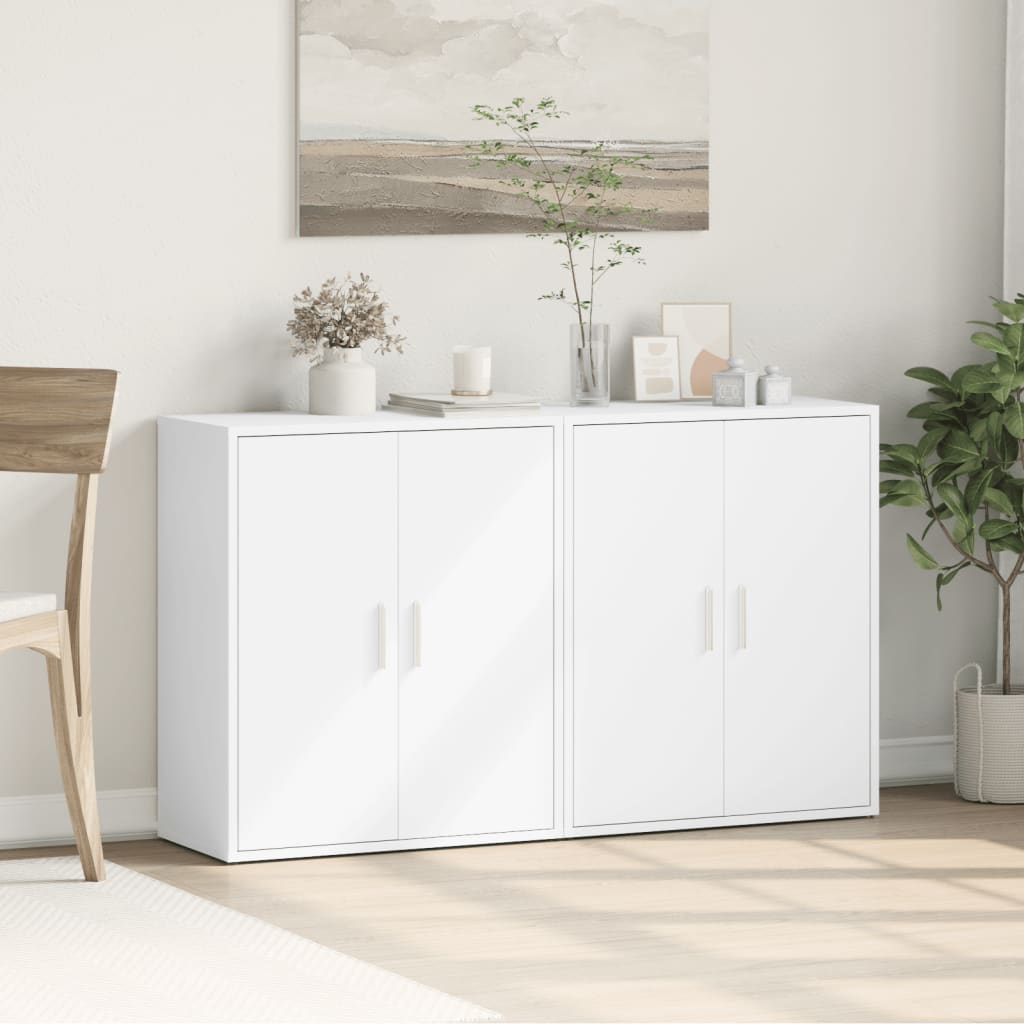 vidaXL Sideboards 2 Stk. Weiß 60x31x70 cm Holzwerkstoff