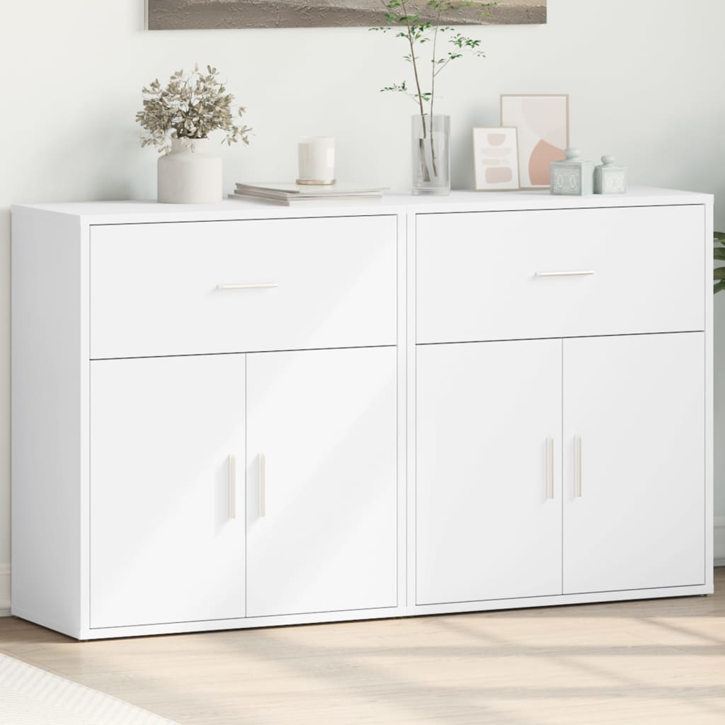 vidaXL Sideboards 2 Stk. Weiß 60x31x70 cm Holzwerkstoff