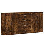 vidaXL Sideboards 3 Stk. Räuchereiche 60x31x84 cm Holzwerkstoff