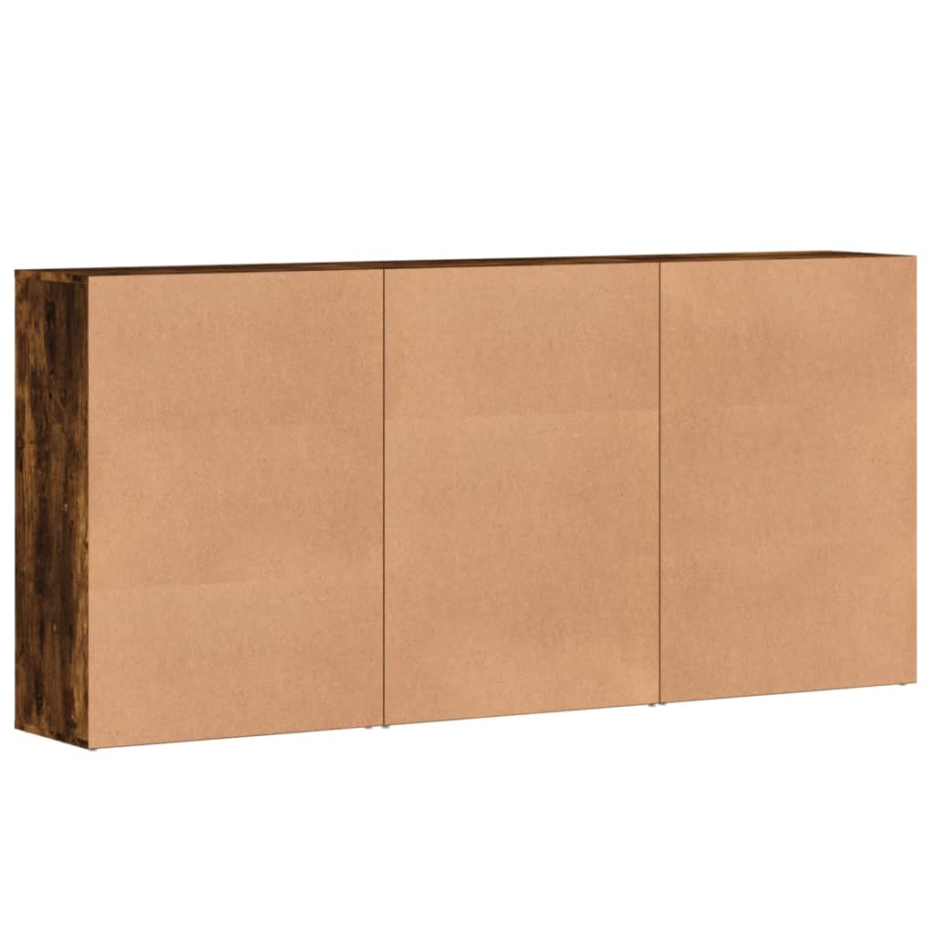 vidaXL Sideboards 3 Stk. Räuchereiche 60x31x84 cm Holzwerkstoff
