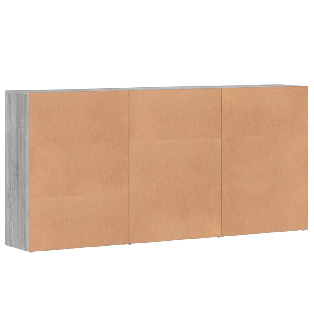 vidaXL Sideboards 3 Stk. Grau Sonoma 60x31x84 cm Holzwerkstoff
