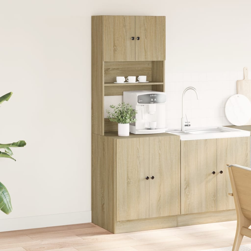 vidaXL Küchenschrank Sonoma-Eiche 60x50x180 cm Holzwerkstoff