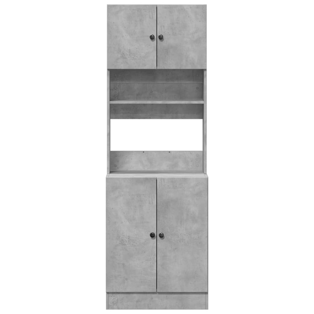 vidaXL Küchenschrank Betongrau 60x50x180 cm Holzwerkstoff