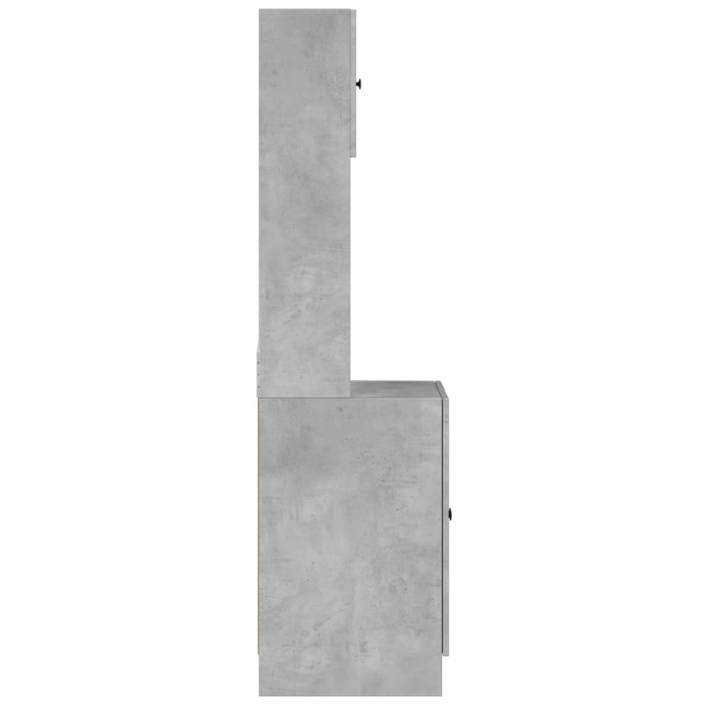 vidaXL Küchenschrank Betongrau 60x50x180 cm Holzwerkstoff