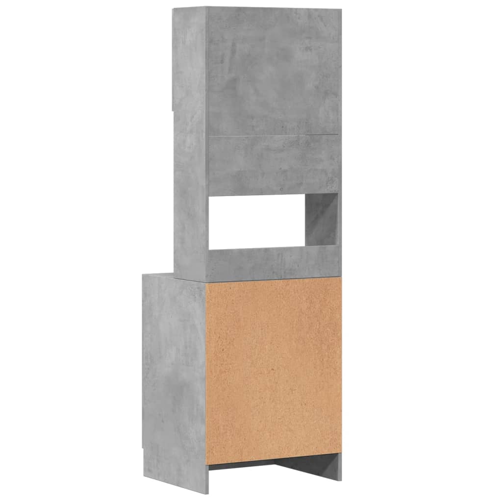vidaXL Küchenschrank Betongrau 60x50x180 cm Holzwerkstoff