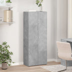 vidaXL Aktenschrank Betongrau 60x32x153 cm Holzwerkstoff