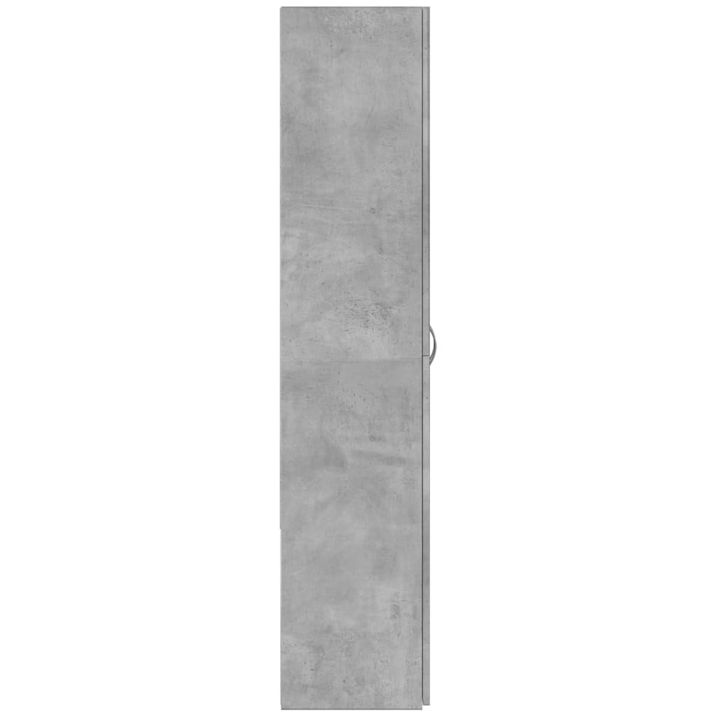 vidaXL Aktenschrank Betongrau 60x32x153 cm Holzwerkstoff