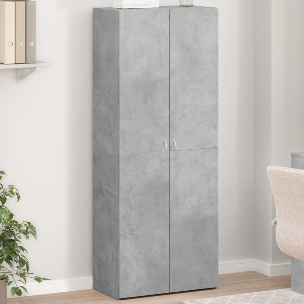 vidaXL Aktenschrank Betongrau 60x32x153 cm Holzwerkstoff