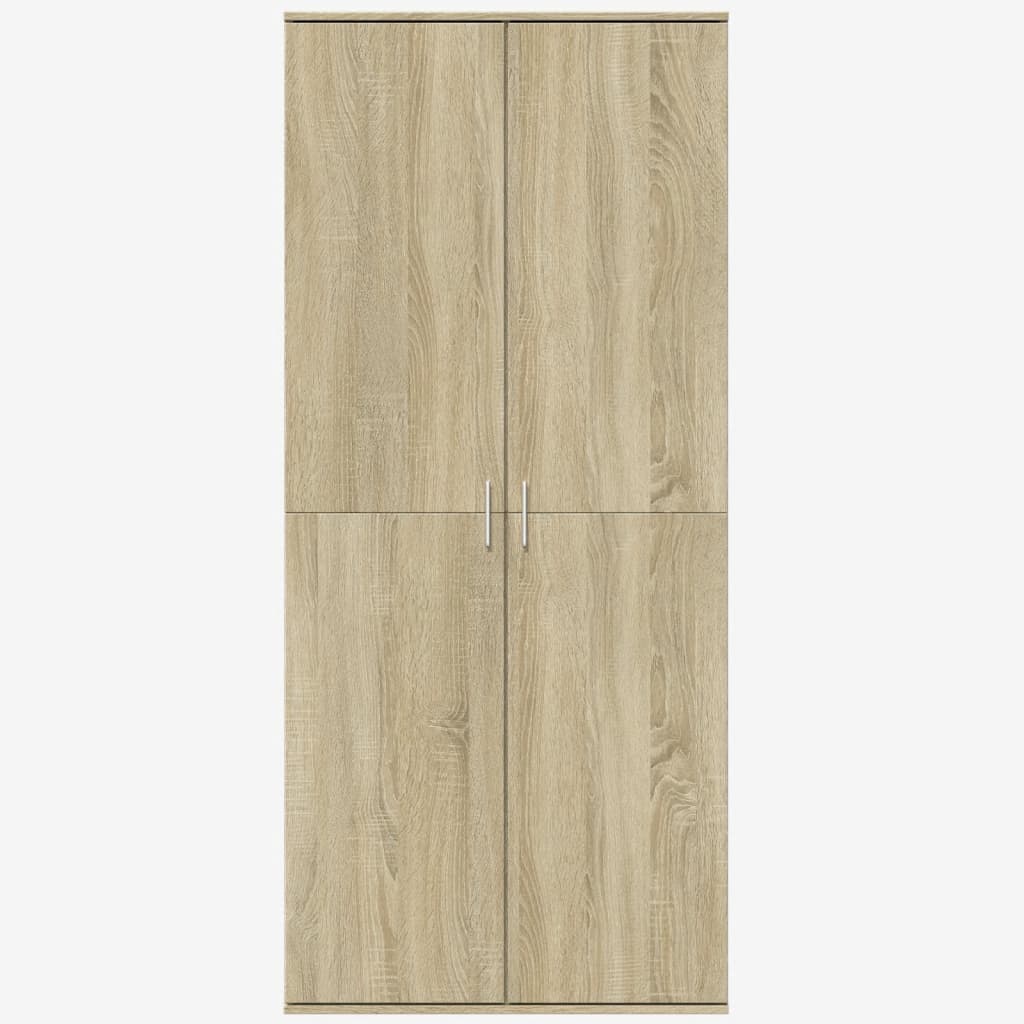 vidaXL Highboard Sonoma-Eiche 80x35x180 cm Holzwerkstoff