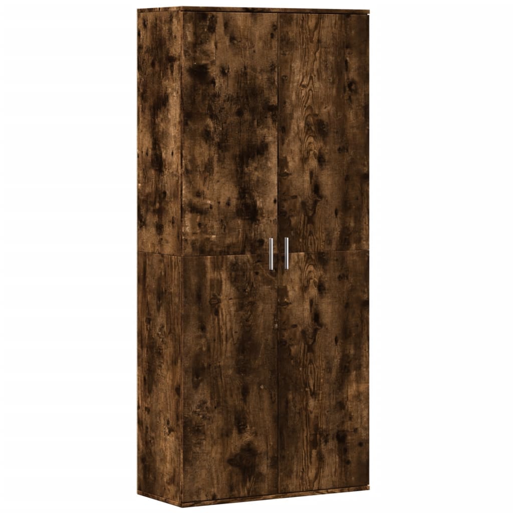 vidaXL Highboard Räuchereiche 80x35x180 cm Holzwerkstoff