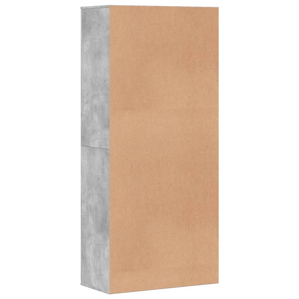 vidaXL Schuhschrank Betongrau 80x39x178 cm Holzwerkstoff