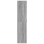 vidaXL Schuhschrank Grau Sonoma 80x39x178 cm Holzwerkstoff