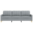 vidaXL 3-Sitzer-Sofa Hellgrau 210 cm Stoff