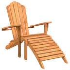 vidaXL Adirondack-Gartenstuhl mit Fußstütze Massivholz Teak