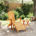 vidaXL Adirondack-Gartenstuhl mit Fußstütze Massivholz Teak