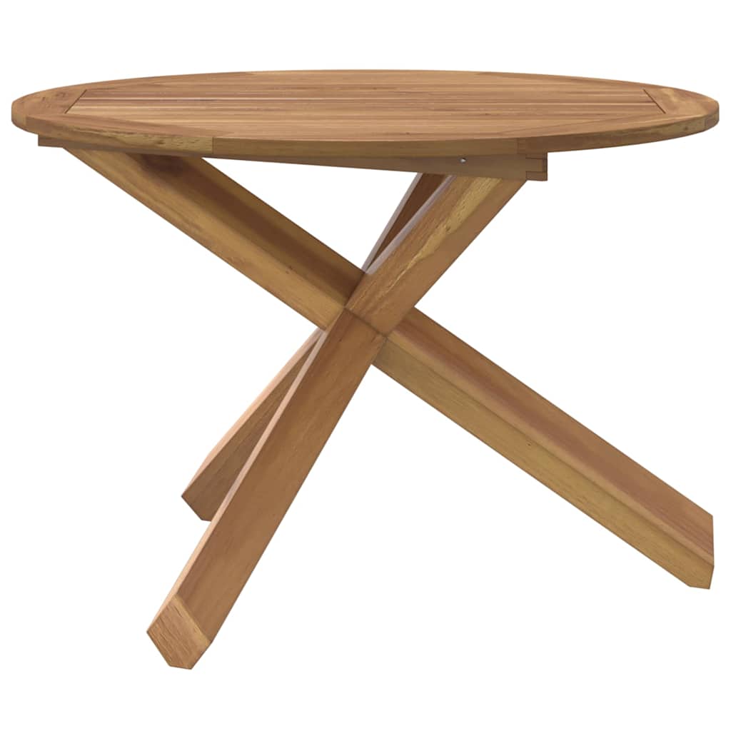 vidaXL Gartentisch Ø109x74 cm Massivholz Teak