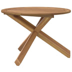 vidaXL Gartentisch Ø109x74 cm Massivholz Teak