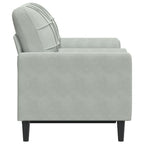 vidaXL 2-Sitzer-Sofa mit Zierkissen Hellgrau 120 cm Samt
