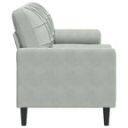 vidaXL 3-Sitzer-Sofa mit Zierkissen Hellgrau 180 cm Samt