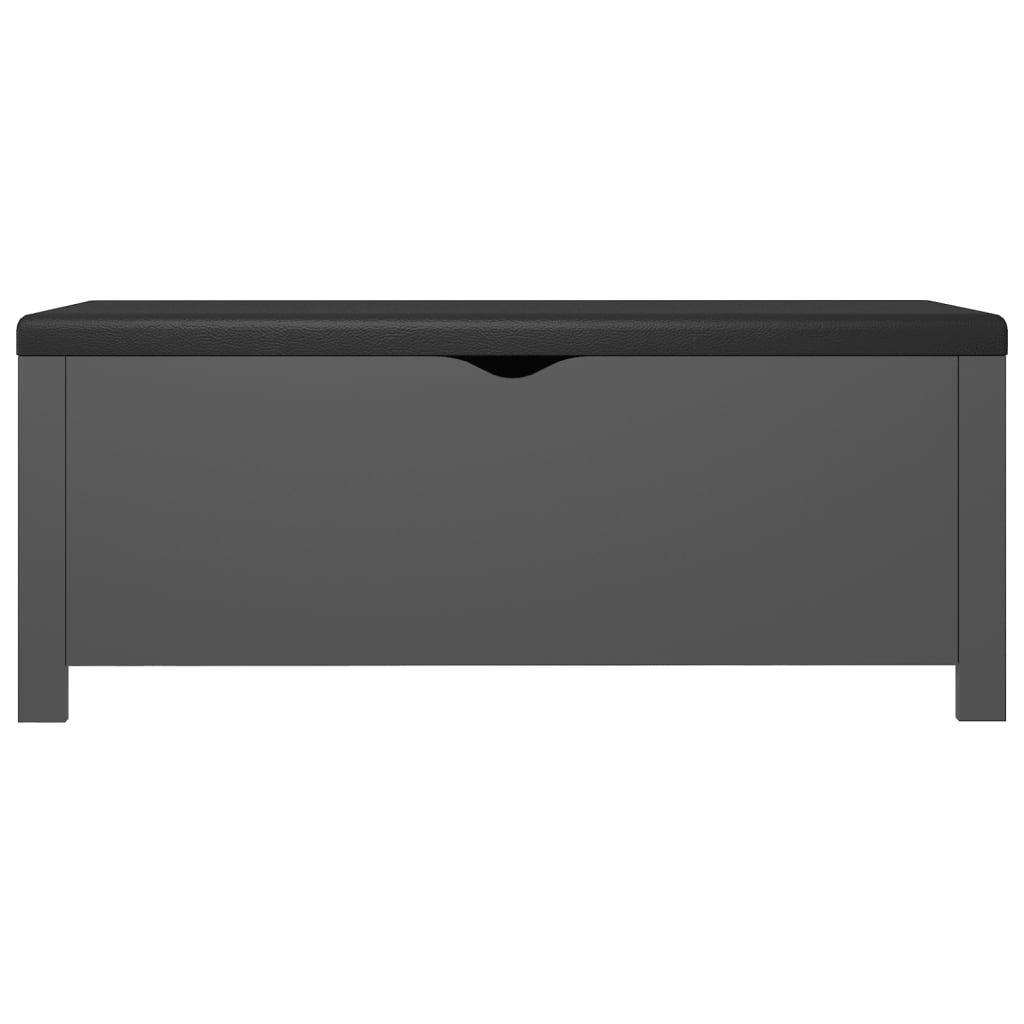 vidaXL Aufbewahrungsbox mit Kissen Grau 105x40x45 cm
